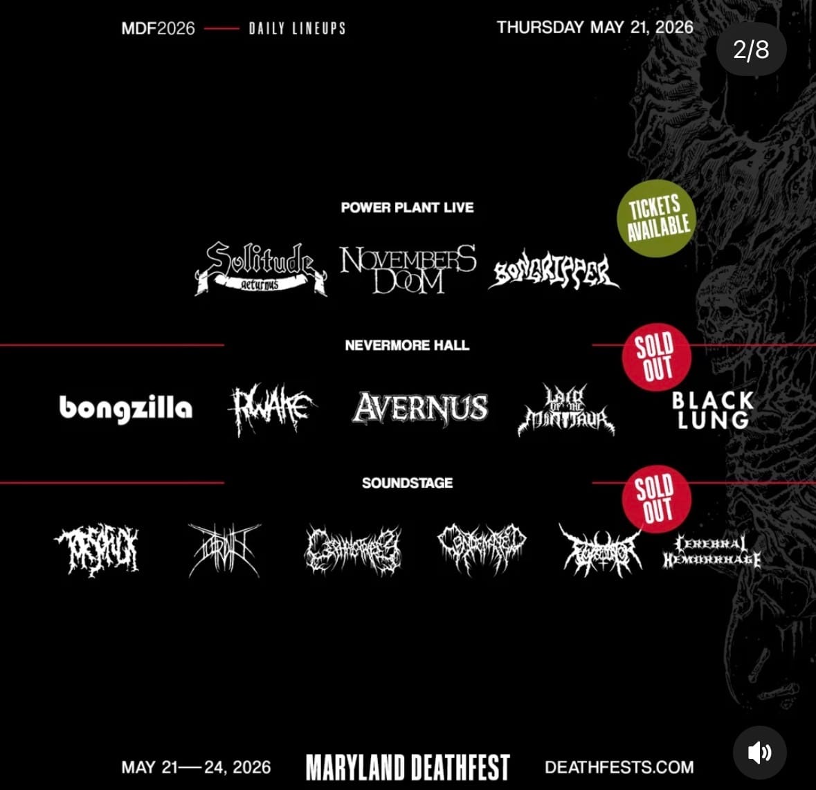 Maryland Deathfest 2026 - Day 2 (Thursday, 5/21)